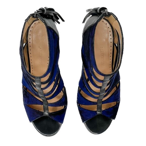 Alexa Wagner Heidi Pony Hair Cage Tassel Zip Stiletto Booties Sandals 37 / US 7 - Picture 5 of 16